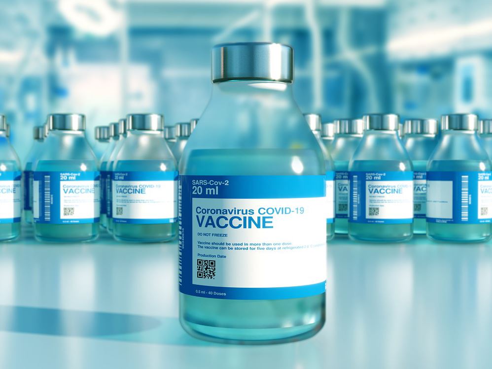  COVID-19 Vaccine bottles